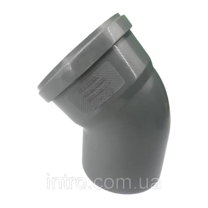 Коліно каналізаційне Reiger 110x45*